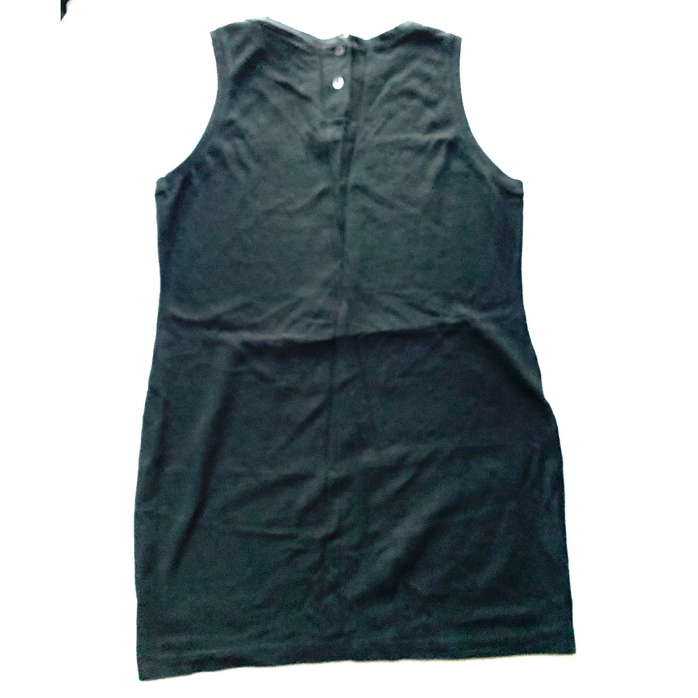 Women's black Lacoste sleeveless shirt dress - Picture 6 of 6